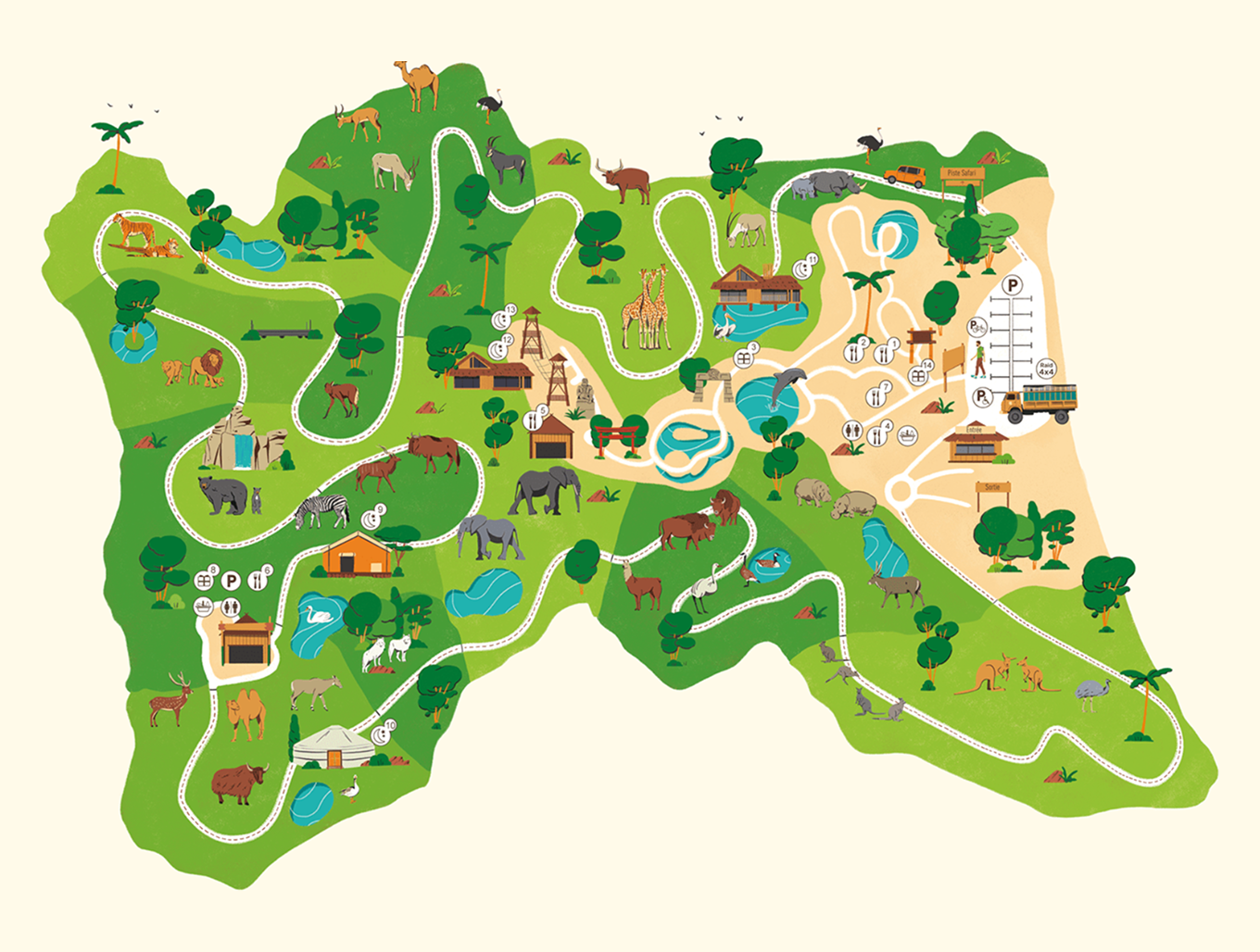 Пример карты зоопарка