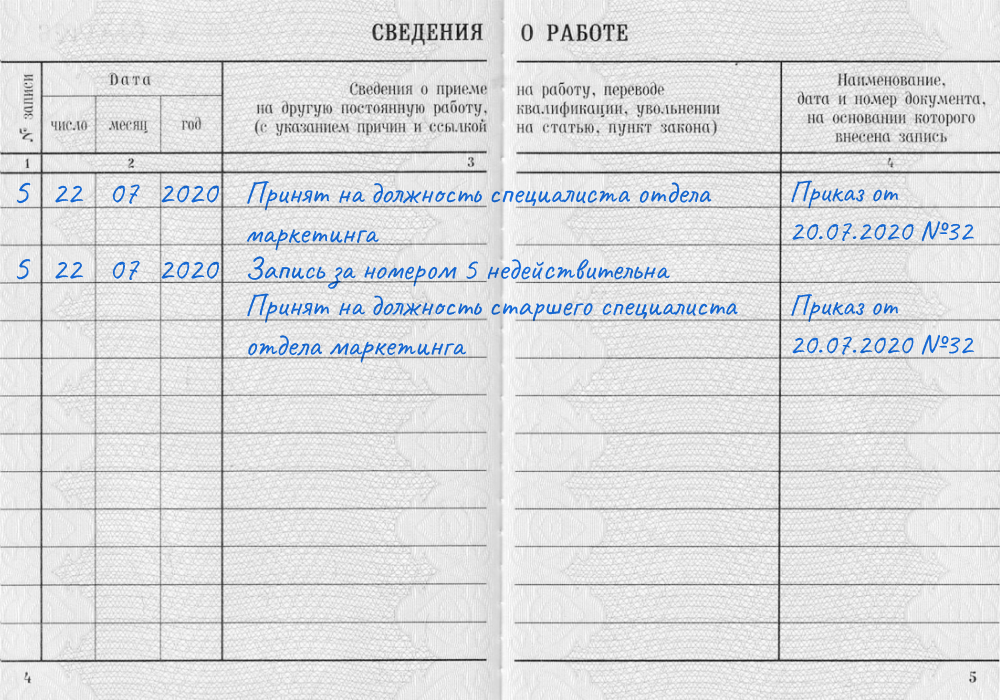 Как исправлять ошибки в трудовой книжке с 1 сентября