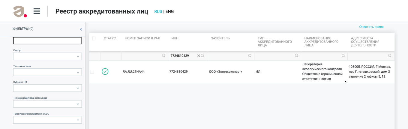 Сайт Росаккредитации: проверка сертификата