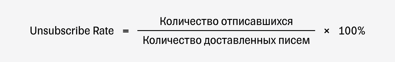 Как рассчитать Unsubscribe Rate