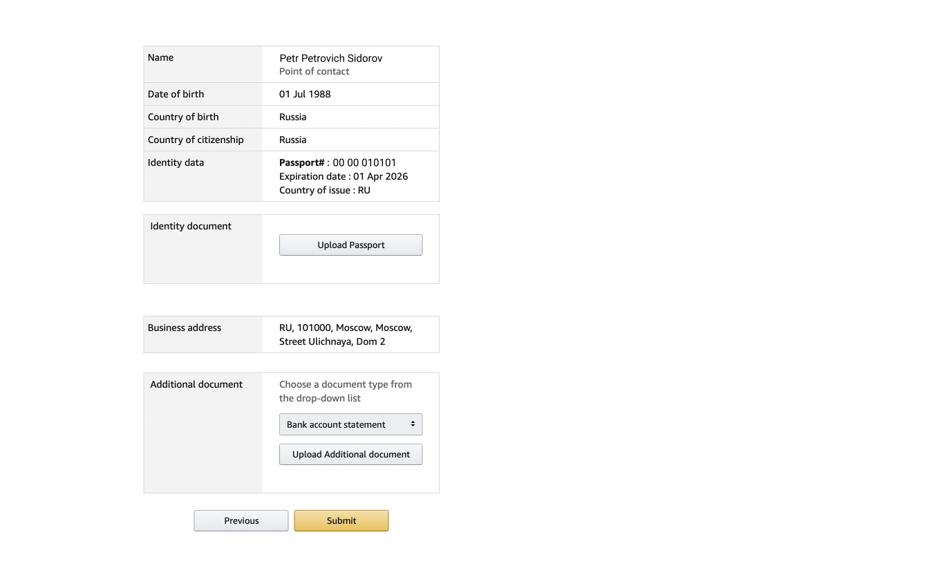 Что нужно для регистрации на Amazon