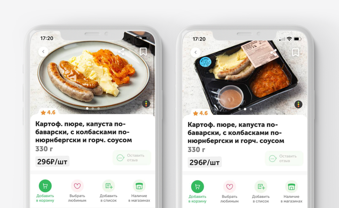 Фотографии блюда для доставки