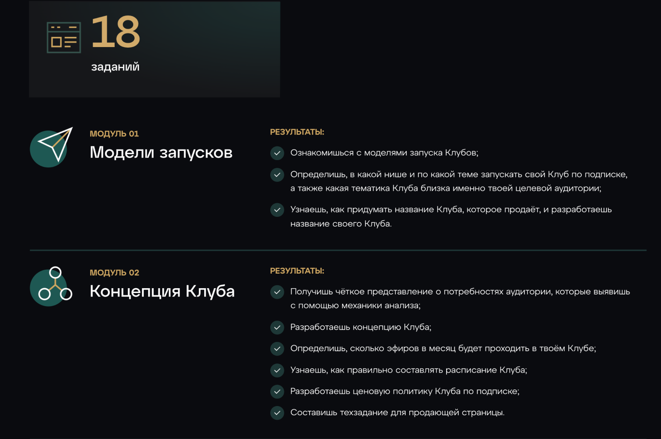 Пример результатов урока на MIP.academ