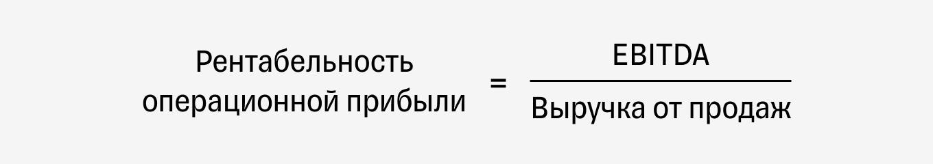 Расчет рентабельности по EBITDA