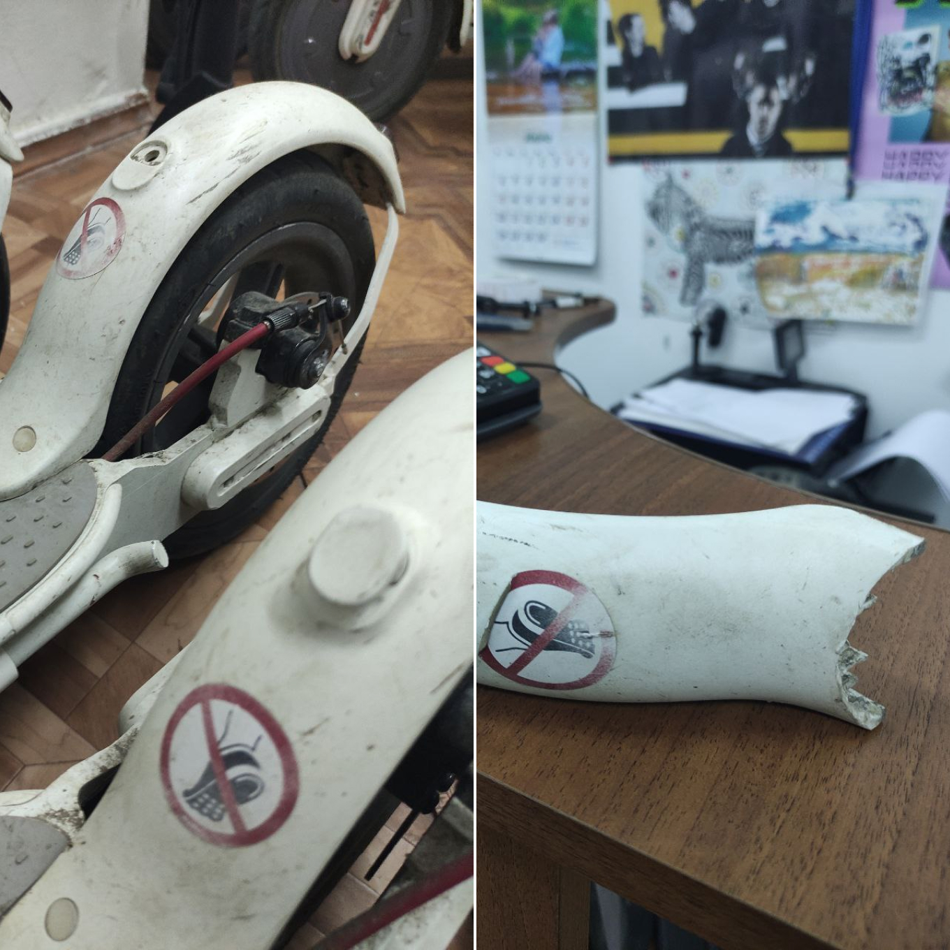 Поломанные крылья самокатов