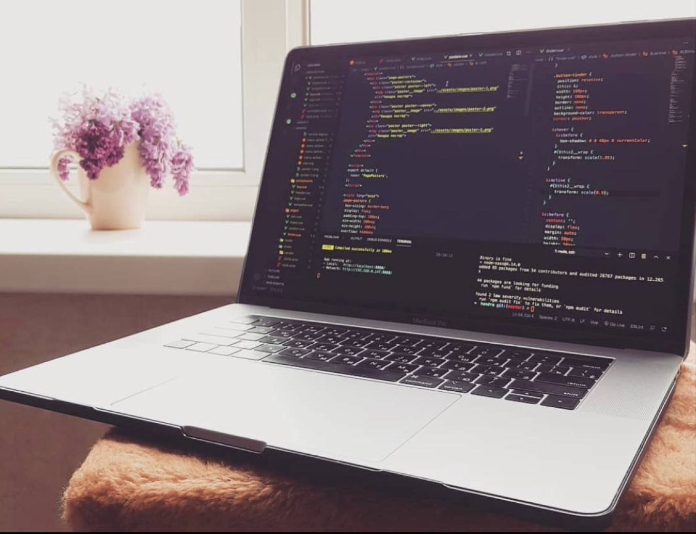 Пример рабочего пространства фронтенд-разработчика на даче