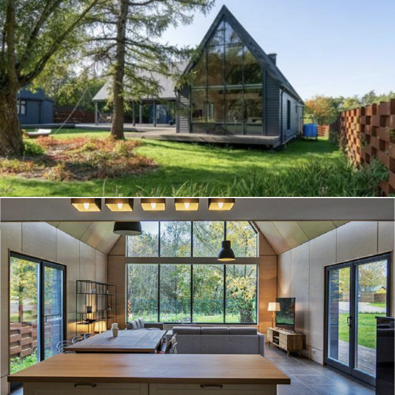 Фото загородного дома с баней, террасой и навесом