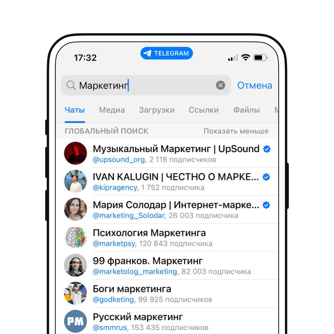 как найти тематические каналы