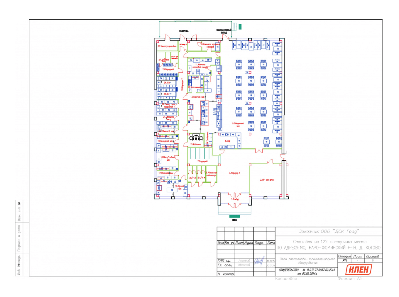 Пример технического проекта помещения