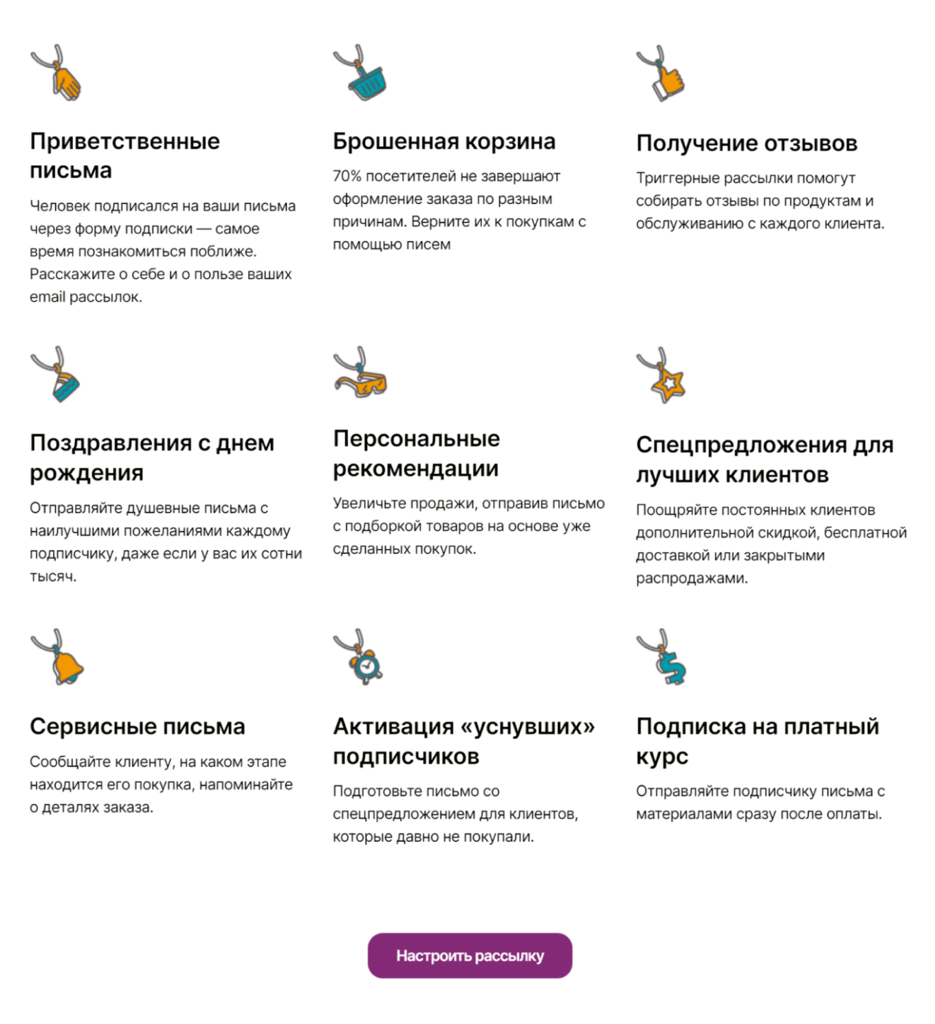 Шаблоны писем в Unisender