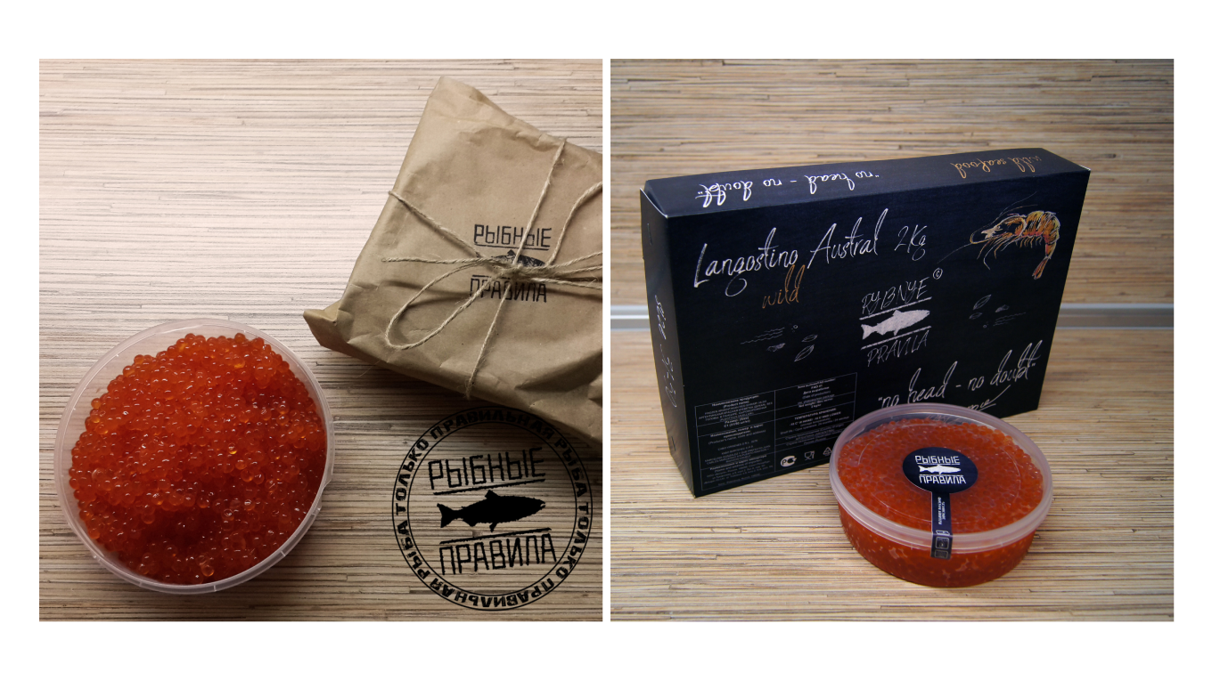 Варианты упаковок икры