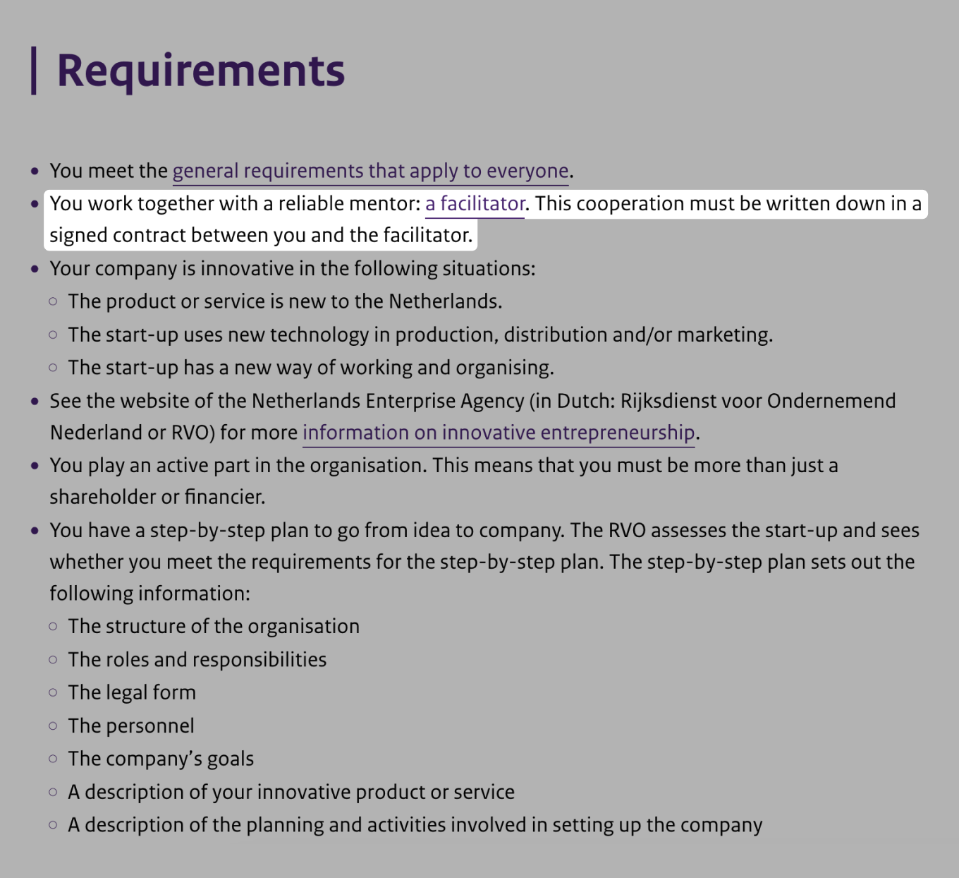 Требования для получения стартап-визы в Нидерландах