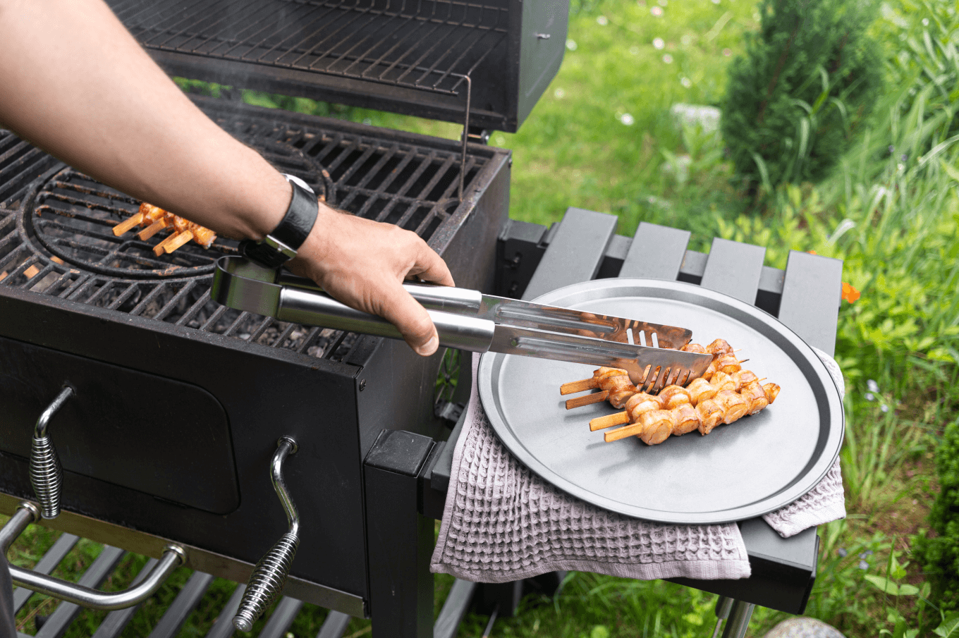 Гребешки в беконе на гриле