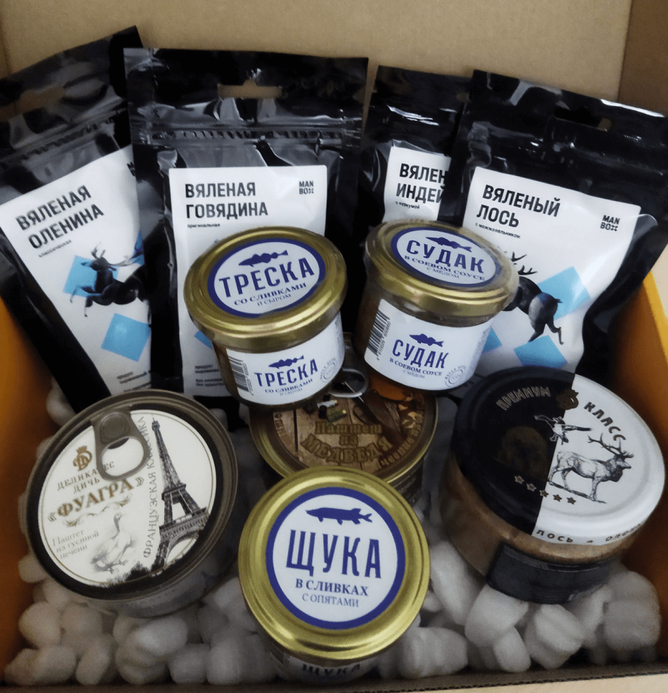 Подарочный мужской набор с деликатесами