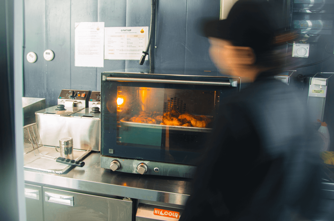 Оборудование для запекания мяса и фритюрница