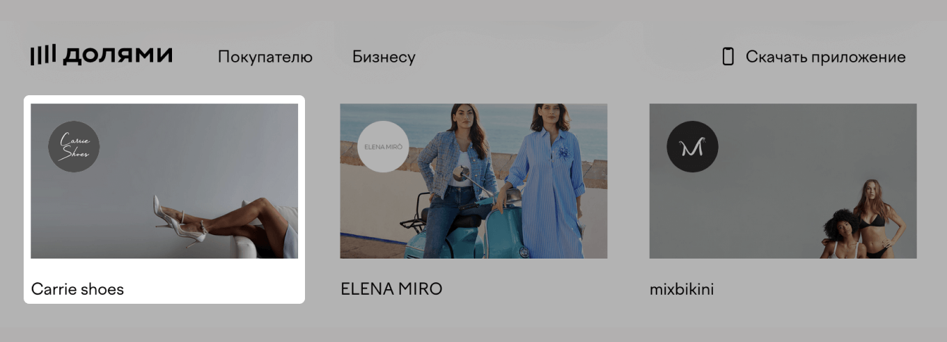 Партнеры сервиса Долями