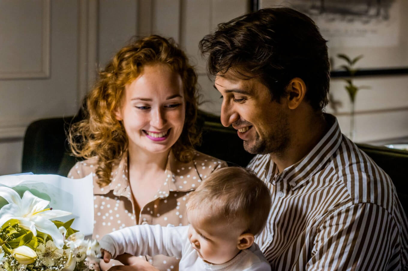 Иван Маслов с женой Катей и дочкой Варей