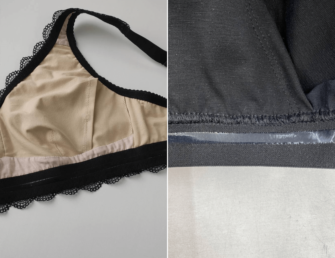 Кармашек для экзопротеза на бюстгальтере и силиконовая полоска для удобства