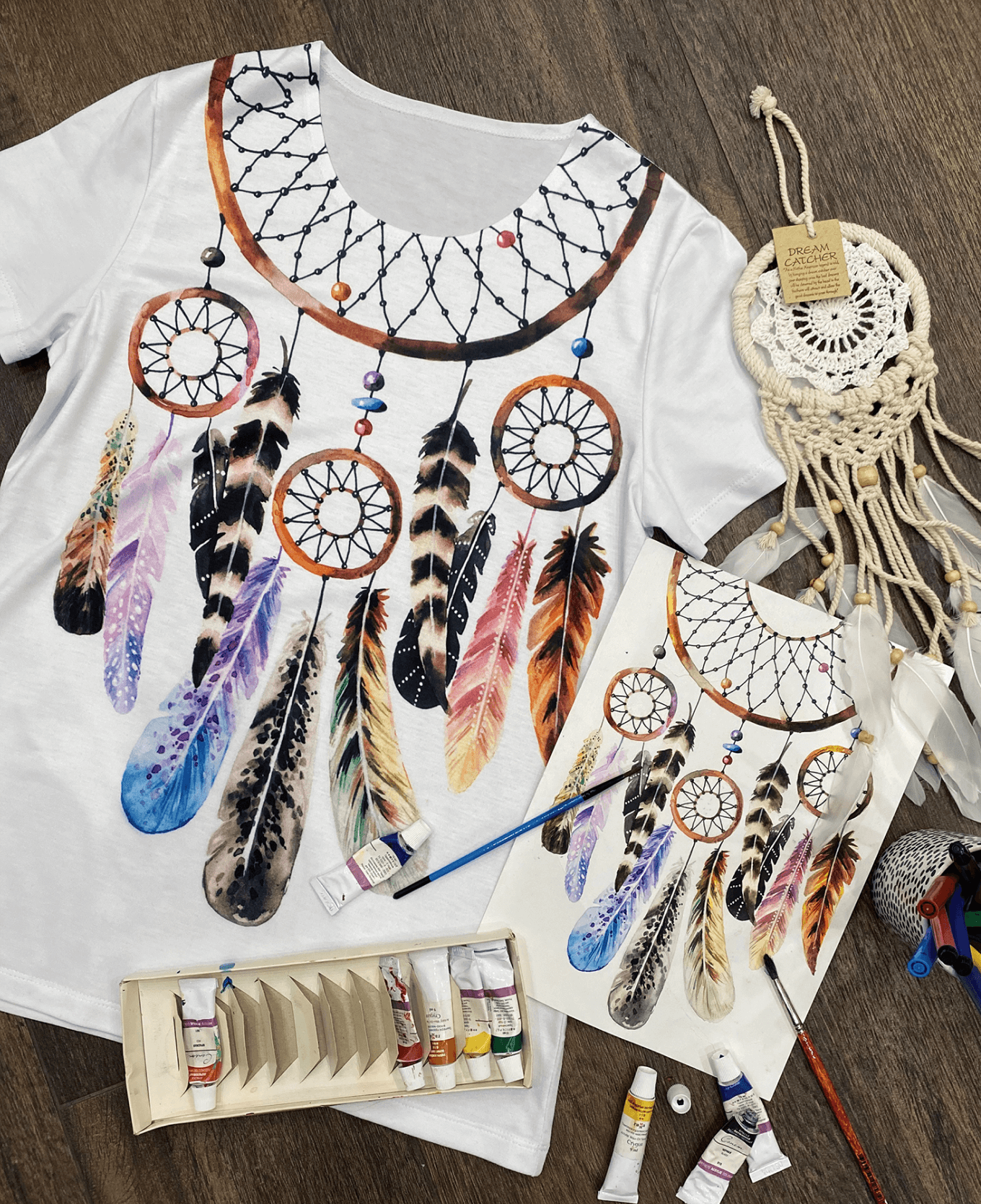 Печать на футболке на тему «Ловец снов»