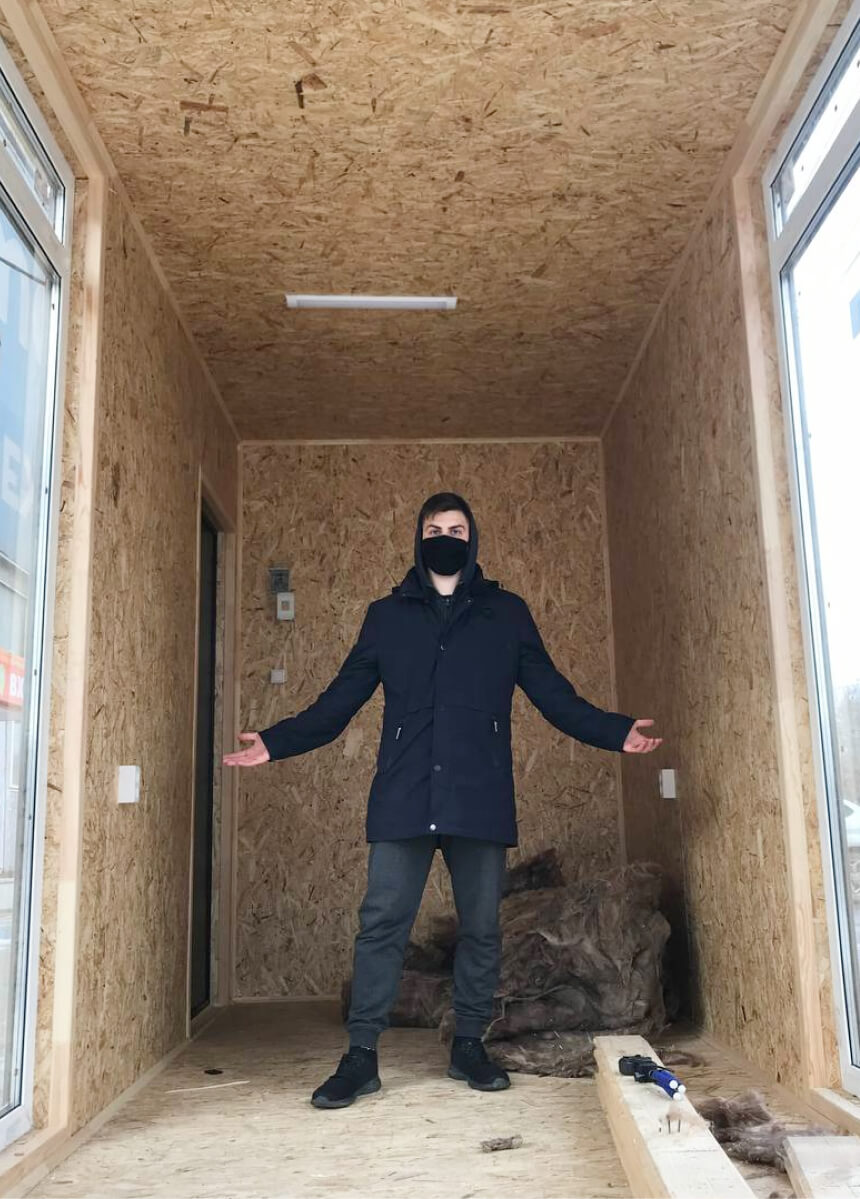 Этап ремонта в кофейне