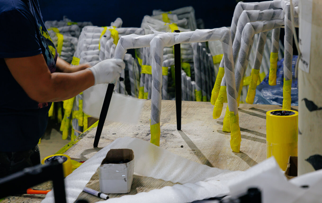 Упаковка для каркасов и ножек в изолон