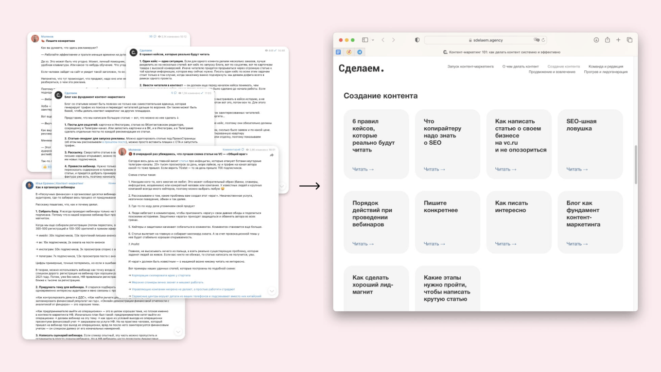Структурирование контета