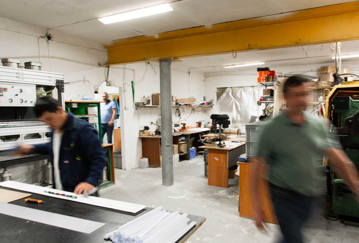 Сборка светильников в помещении