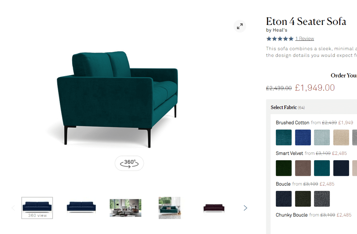 Пример фото 360° для мебели