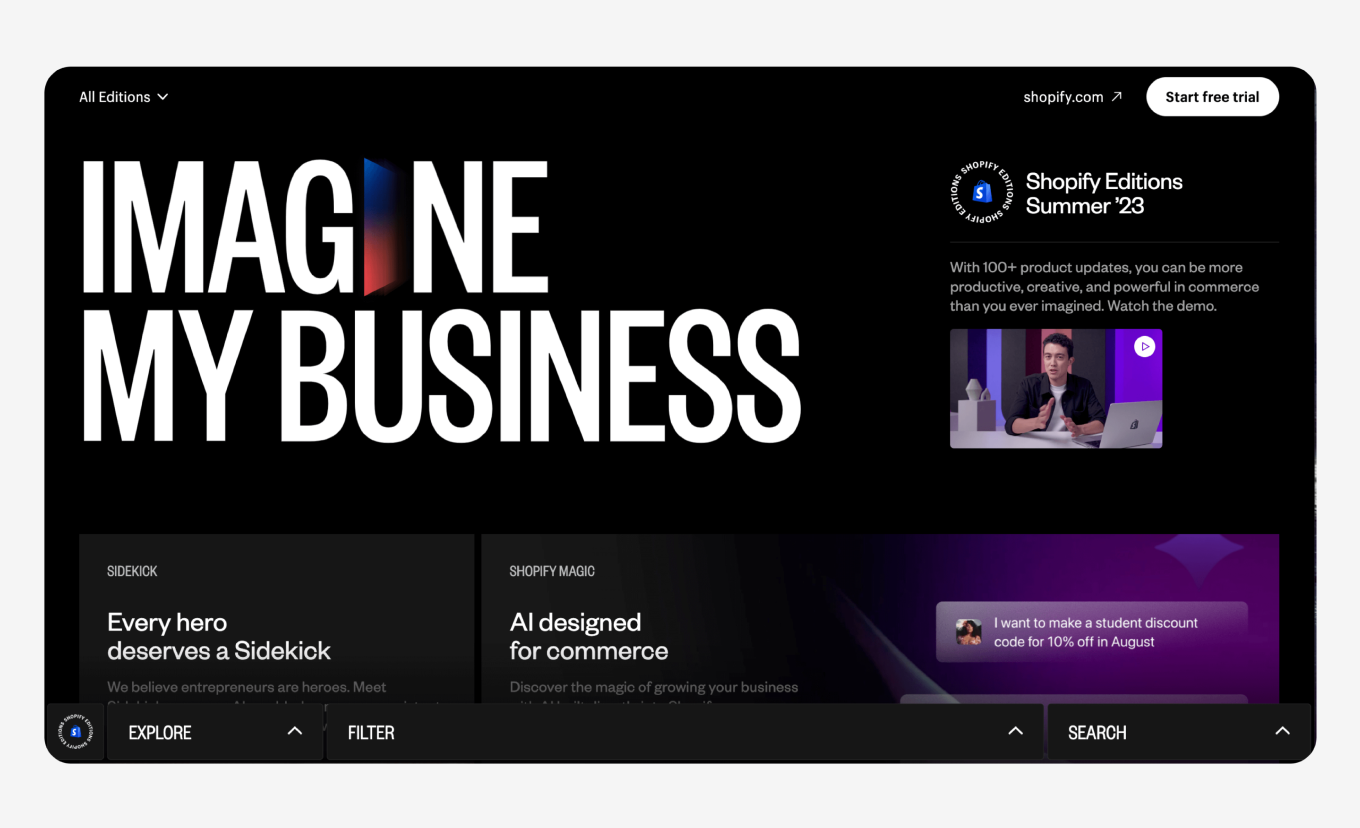 E-com-конструктор Shopify