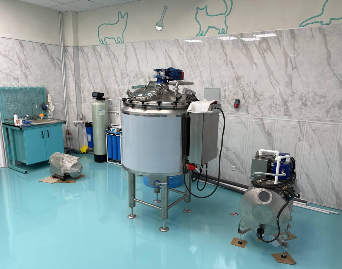 Опытный реактор в лаборатории