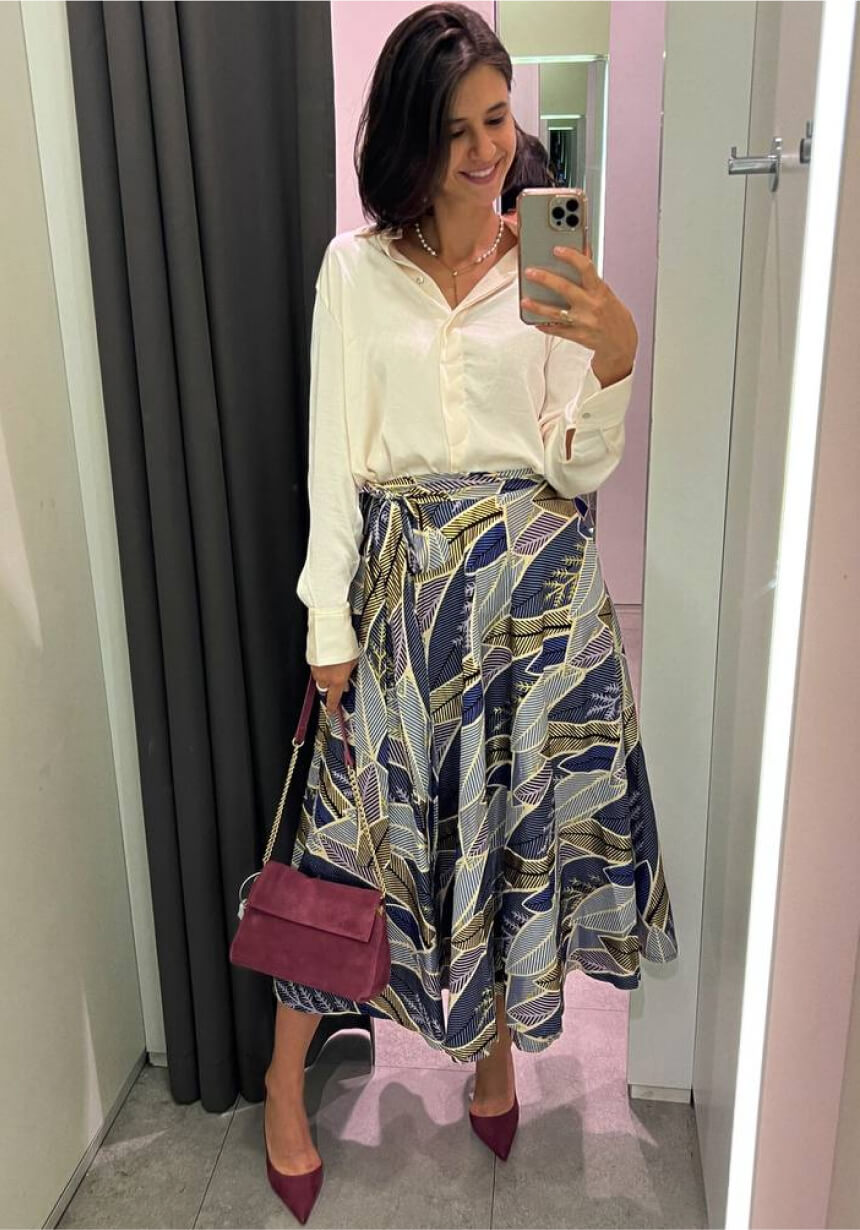 Юбка YISA с блузой MANGO