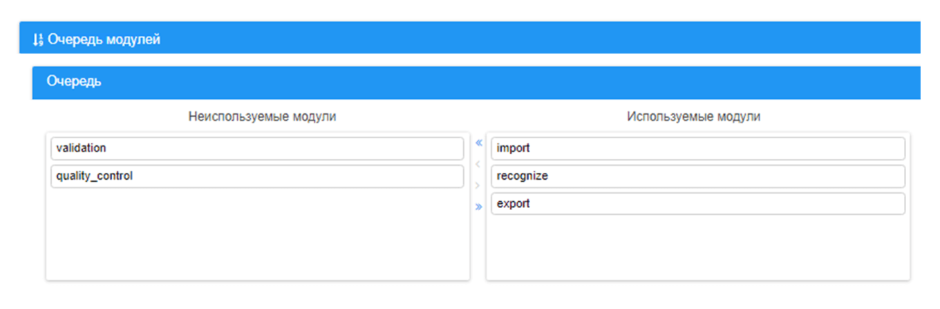 Последовательная очередь модулей