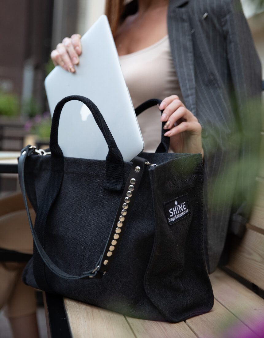 Сумки-тоуты в черном цвете