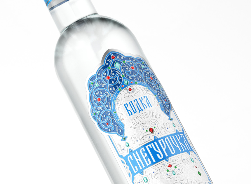 Редизайн водки «Костромская Снегурочка»