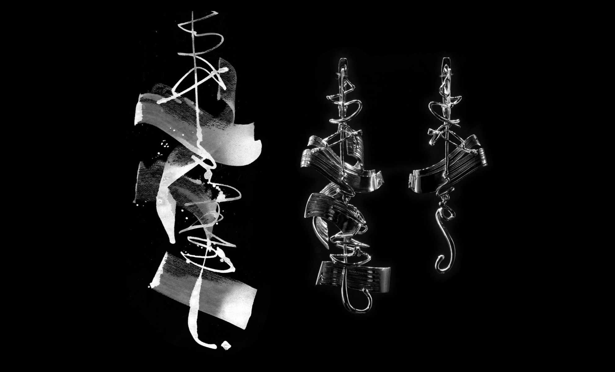 Эскиз ювелирного украшения с использованием леттеринга