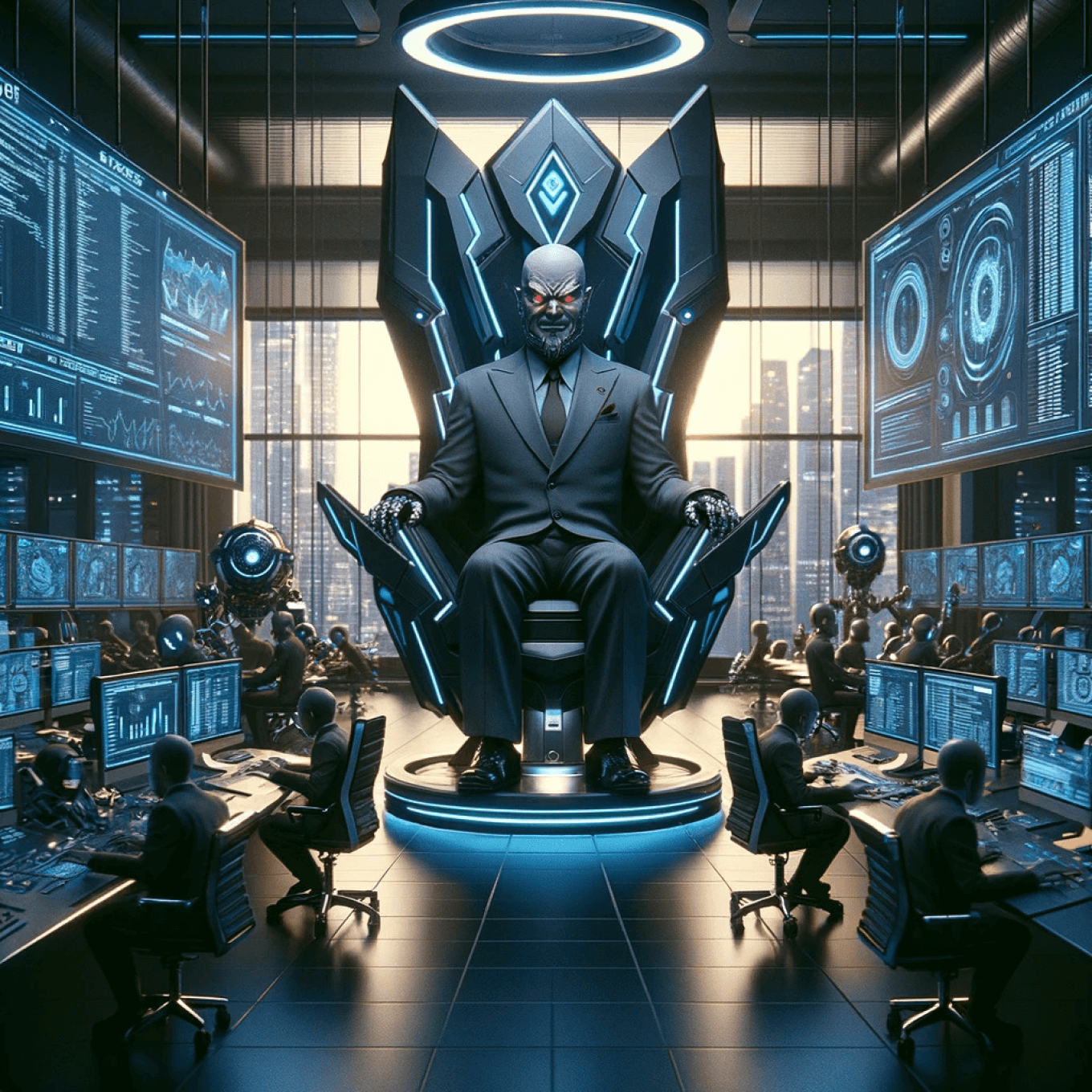 «Босс-диктатор», сгенерированный нейросетью DALL-E