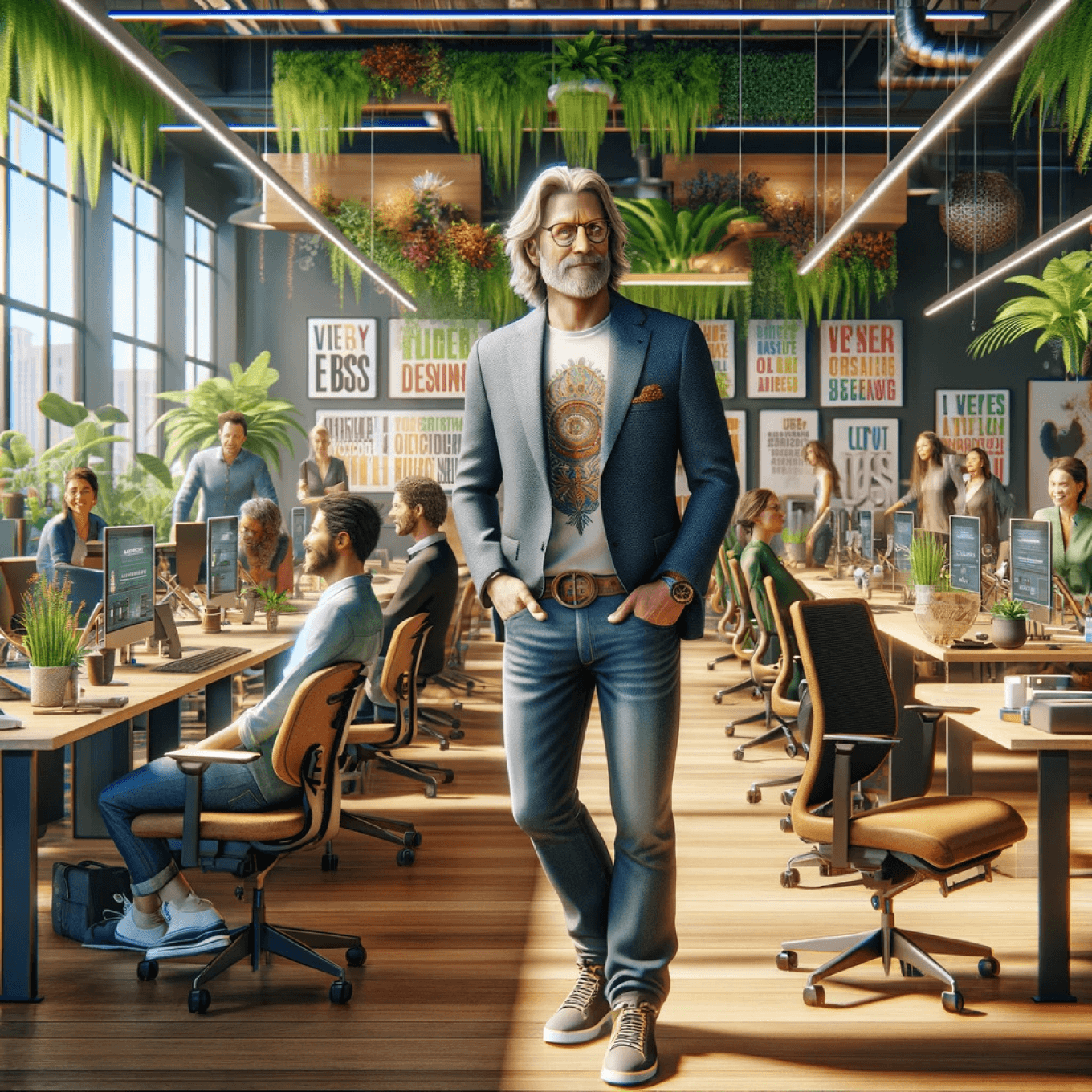 «Руководитель-либерал», сгенерированный нейросетью DALL-E