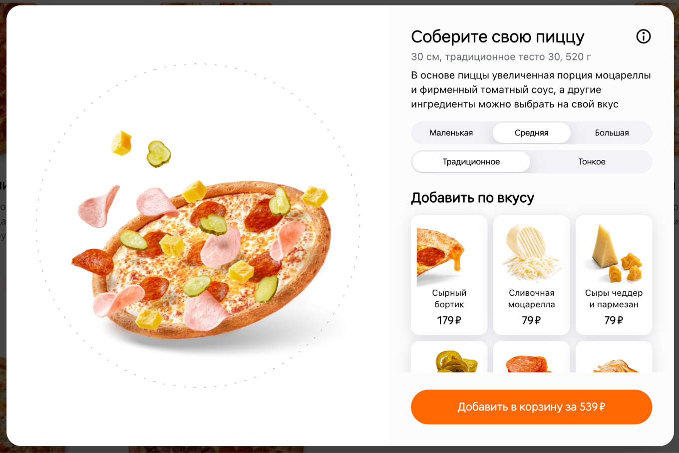 Вовлечение в процессеоформления заказа