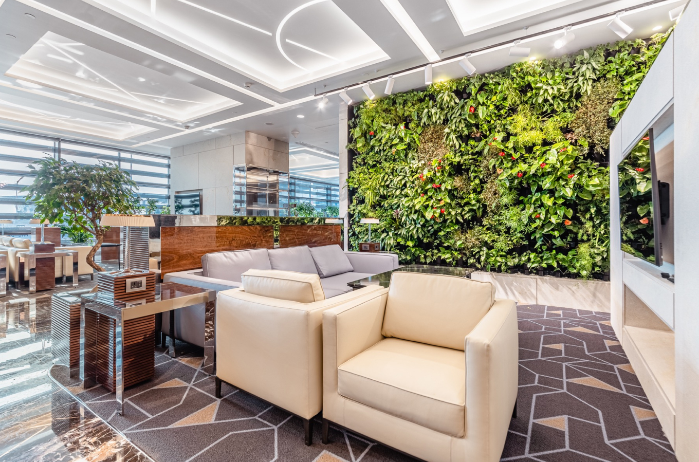 озеленение VIP Lounge аэропорта Шереметьево