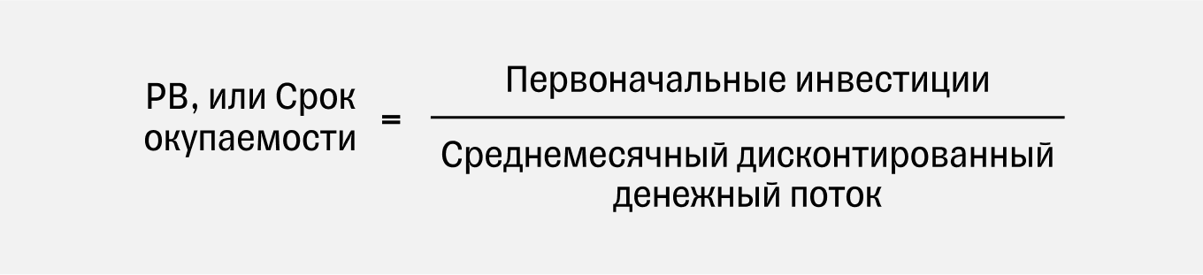 PB, или Срок окупаемости
