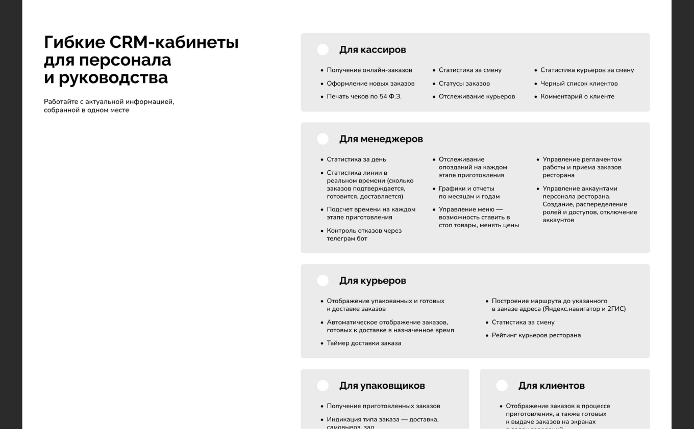 Описание функционала платформы