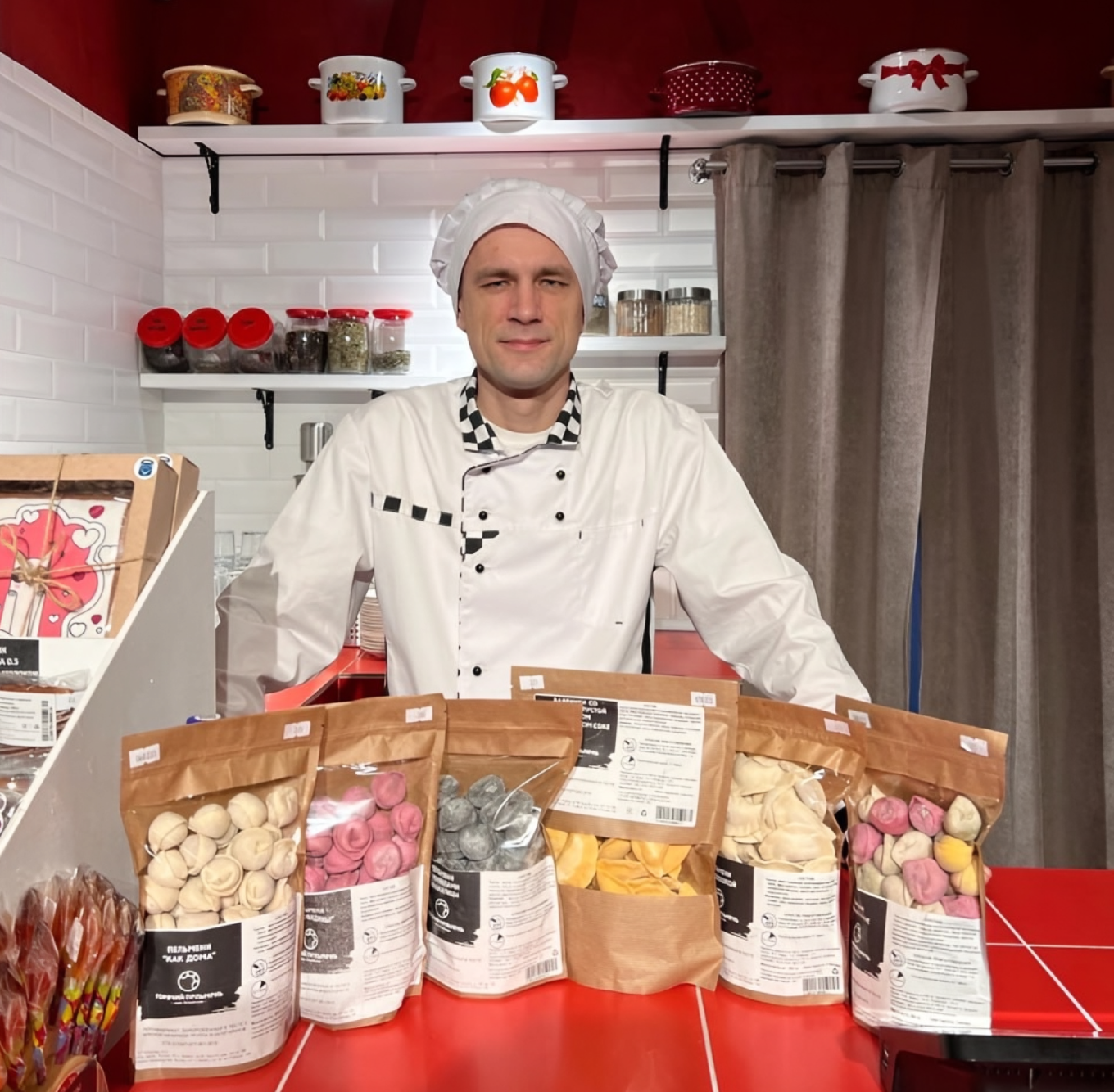 Ассортимент пельменей в кафе Дмитрия Кононова