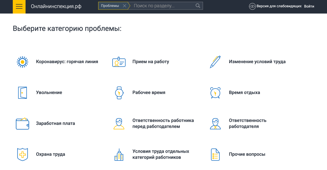 Форма отправки жалобы на работодателя на сайте