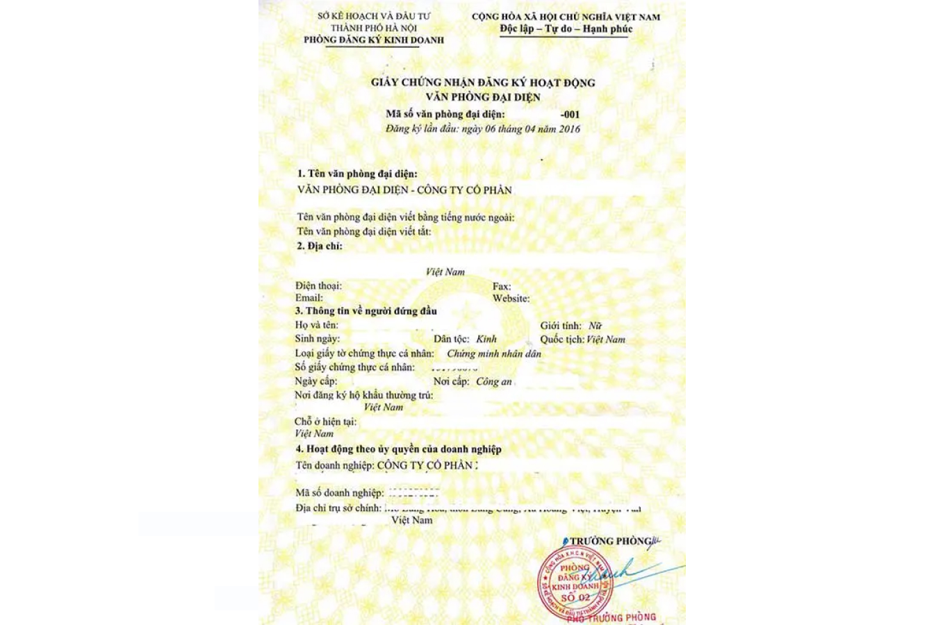 Документы для регистрации компании во Вьетнаме