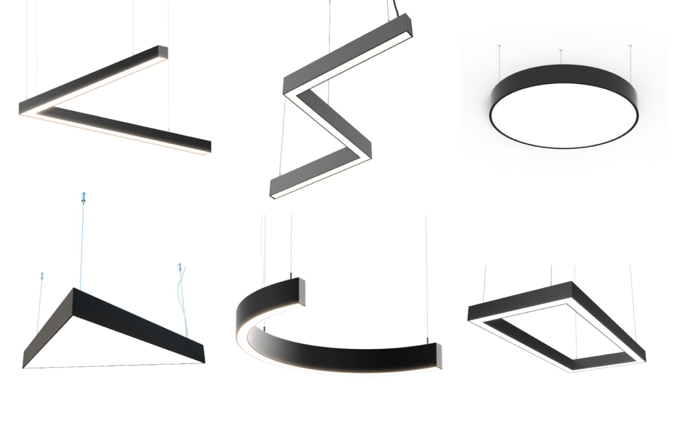 Виды профильных дизайнерских светильников