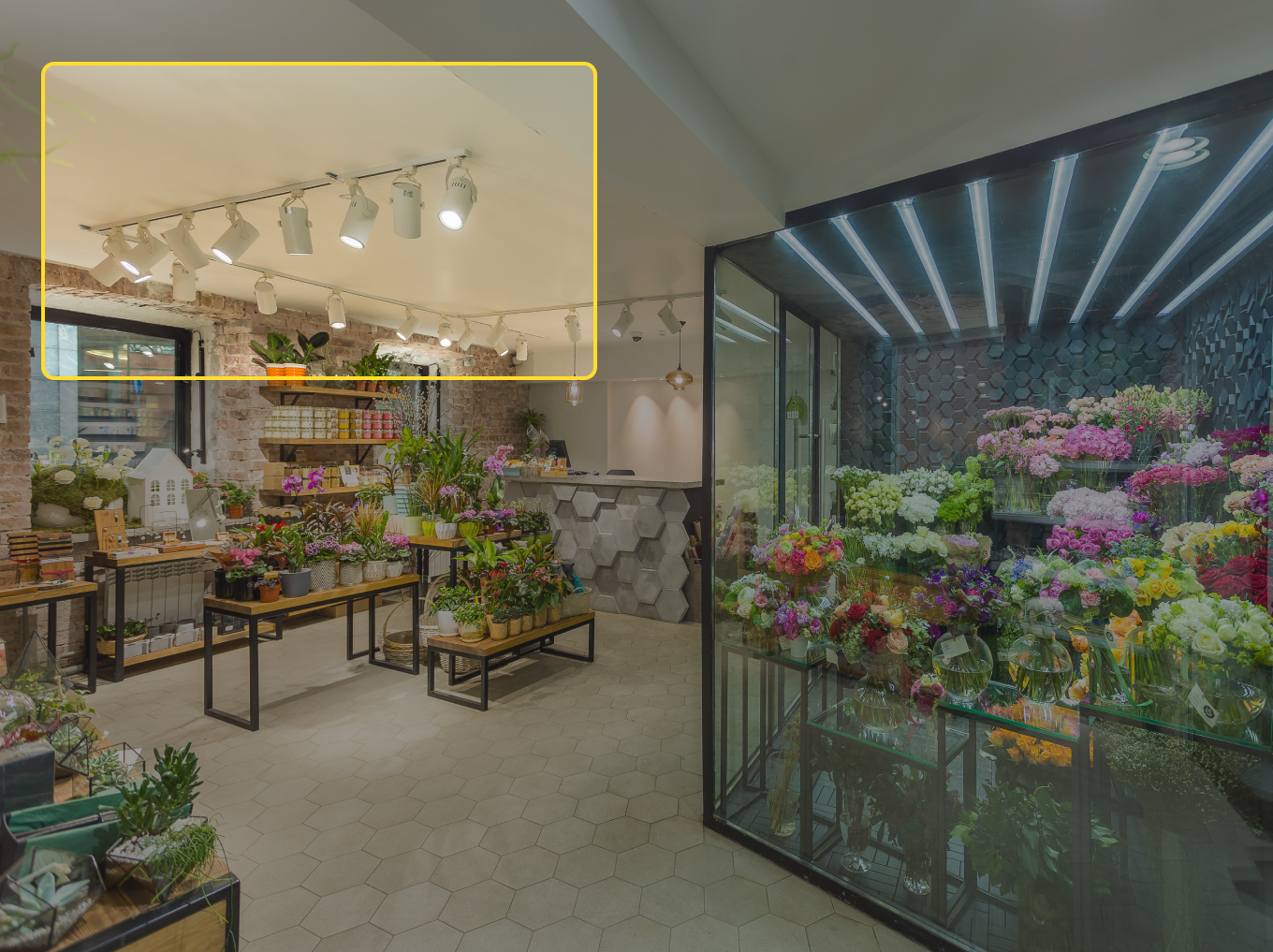 Акцентное освещение трековыми светильниками