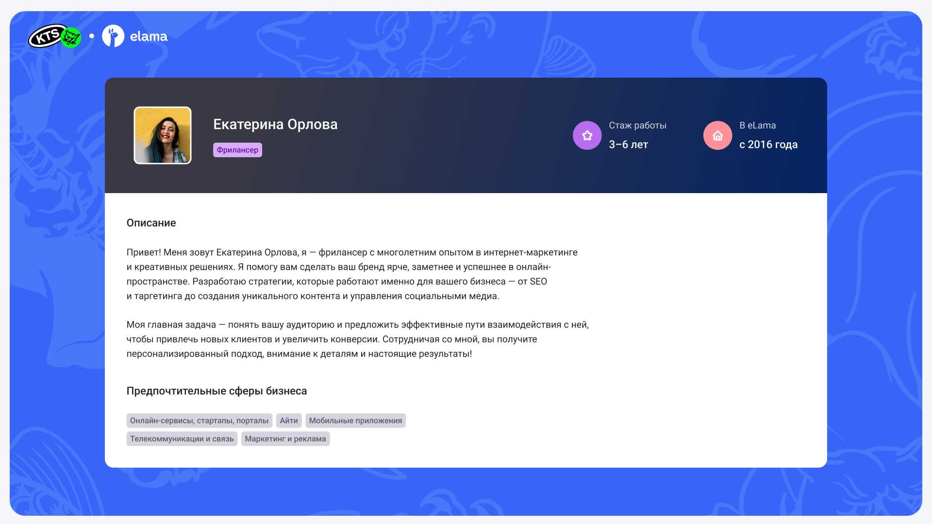 Детальный профиль исполнителя