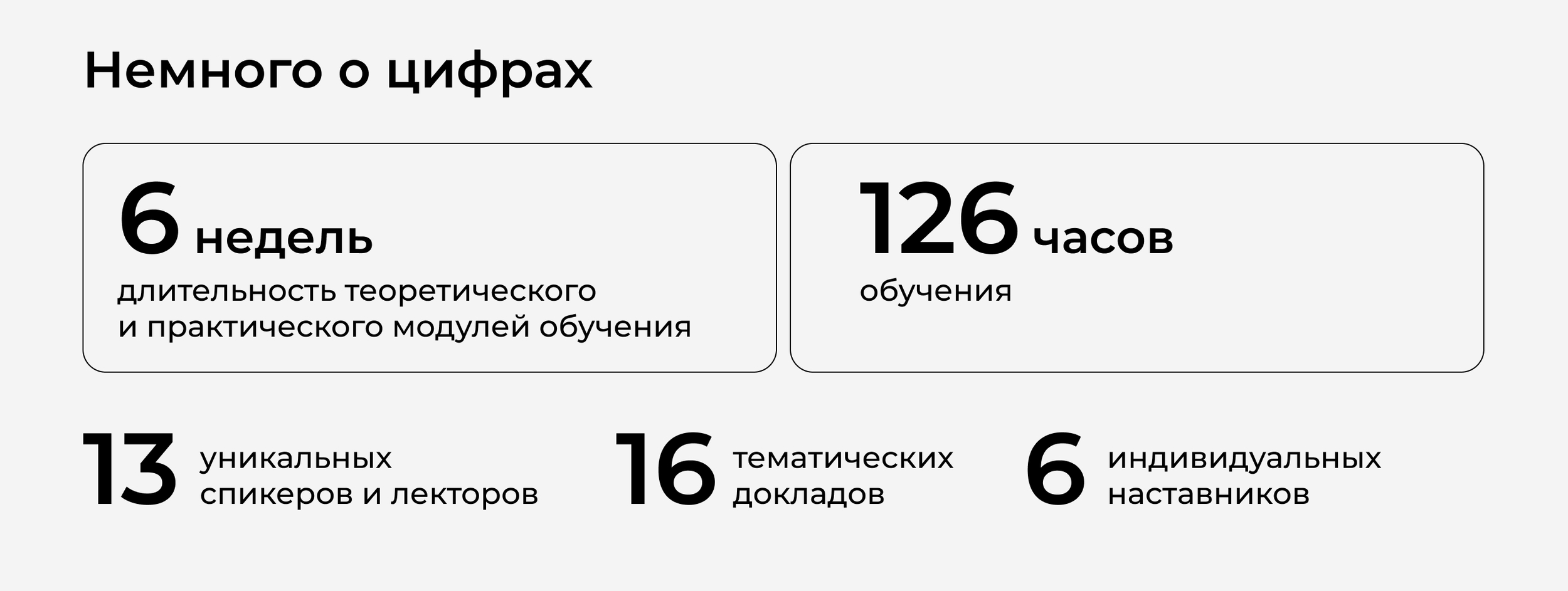 Программа стажировки в цифрах