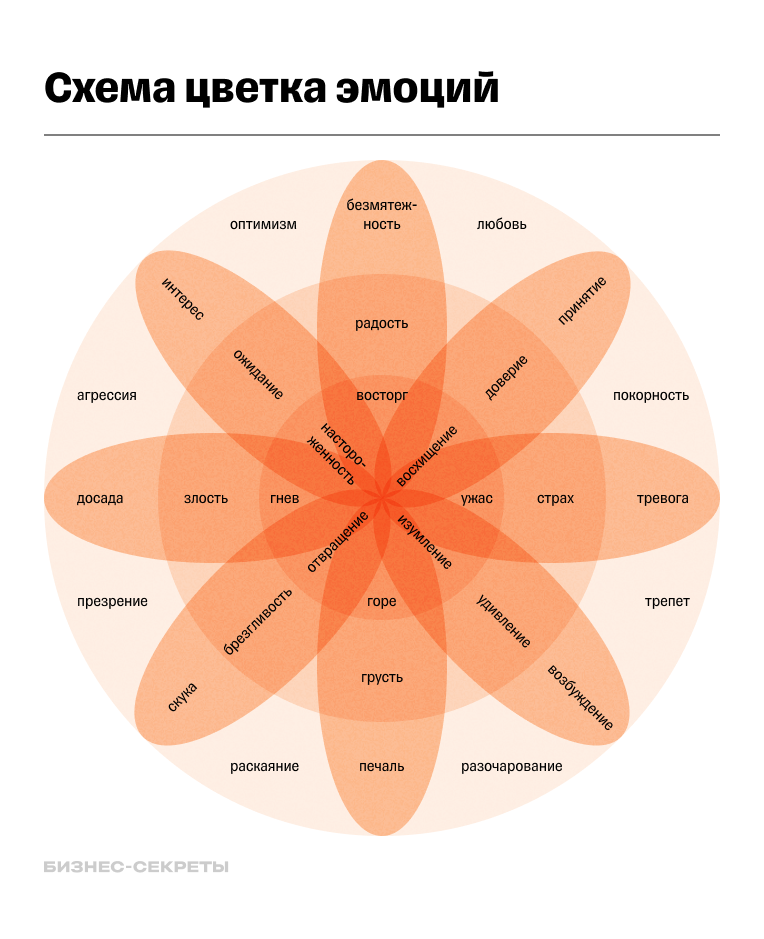 Схема цветка эмоций