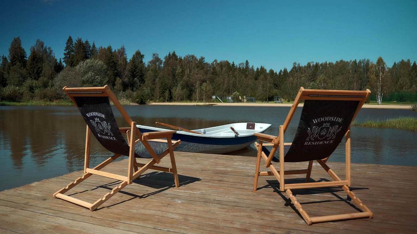 Оборудованный пирс коттеджного поселка Woodside Residence